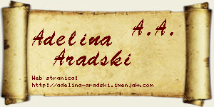 Adelina Aradski vizit kartica